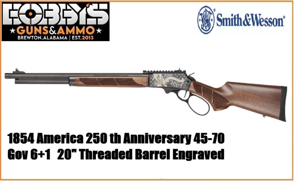 Smith & Wesson  14970 1854 America 250 45-70 Gov 6+1 20" Threaded Barrel-img-0