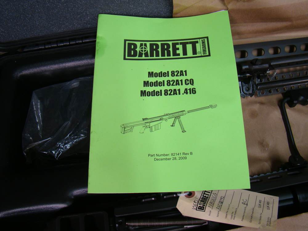 Barrett 82A1 .50BMG 20" CQ 13318 Semi-auto .50 rifle M82 w/ 20rd drum mag !-img-9