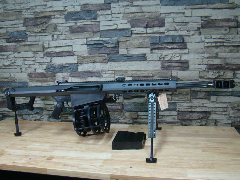 Barrett 82A1 .50BMG 20" CQ 13318 Semi-auto .50 rifle M82 w/ 20rd drum mag !-img-29