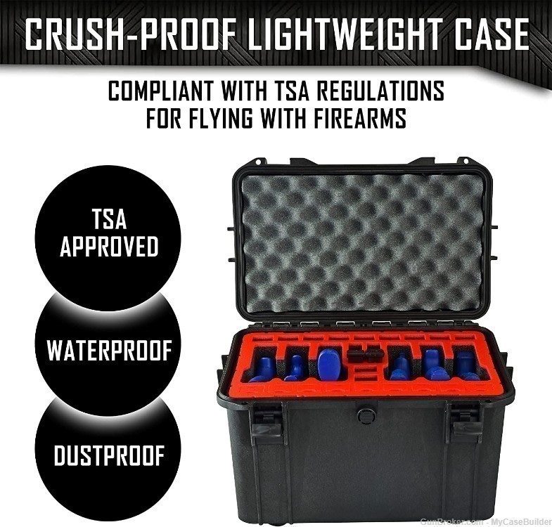 6 Pistol 24 Magazine DORO D1509-10 Heavy Duty Case w/ Red TopGuard-img-2
