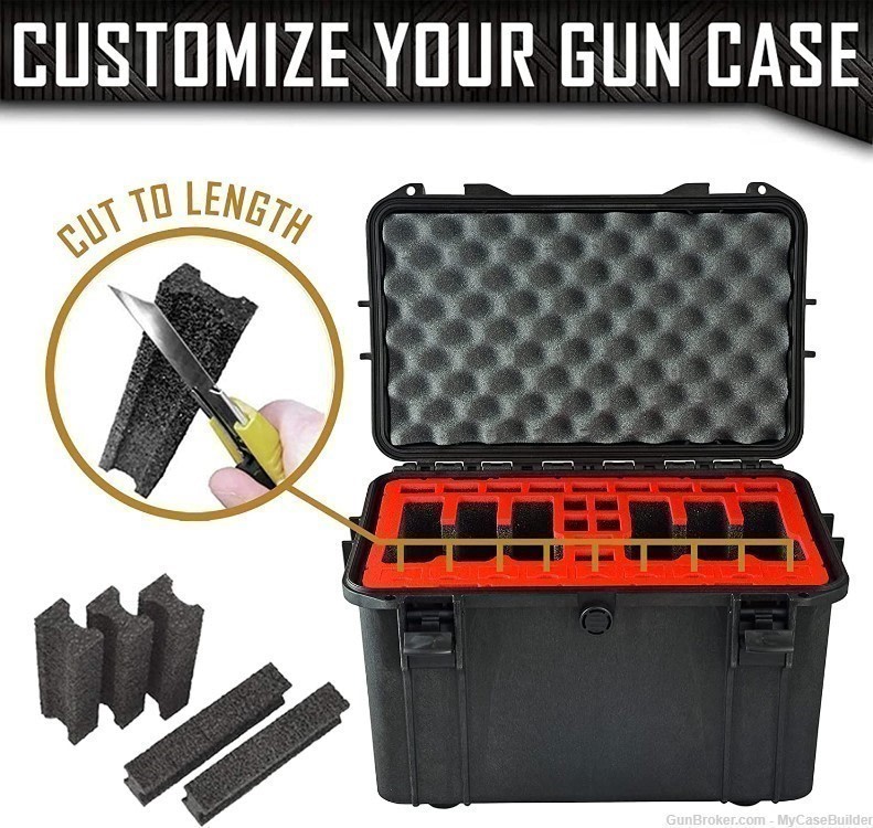 6 Pistol 24 Magazine DORO D1509-10 Heavy Duty Case w/ Red TopGuard-img-4