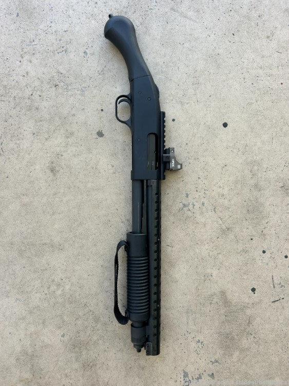Mossberg SHOCKWAVE Steel HEAT SHIELD + JUMBO BEAD SIGHT 12 GA (CUSTOM MOD)-img-16