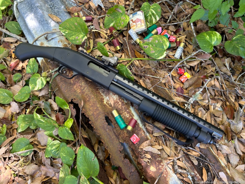 Mossberg SHOCKWAVE Steel HEAT SHIELD + JUMBO BEAD SIGHT 12 GA (CUSTOM MOD)-img-10