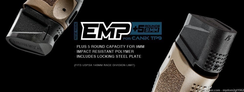 NEW Extended Magazine Base Pad / Plate for Canik TP9 9mm + 5 Rounds-img-0