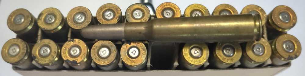 Full Rare Vintage Box Reloaded 256 Newton Rifle Cartridges 20 Rounds Brass -img-1