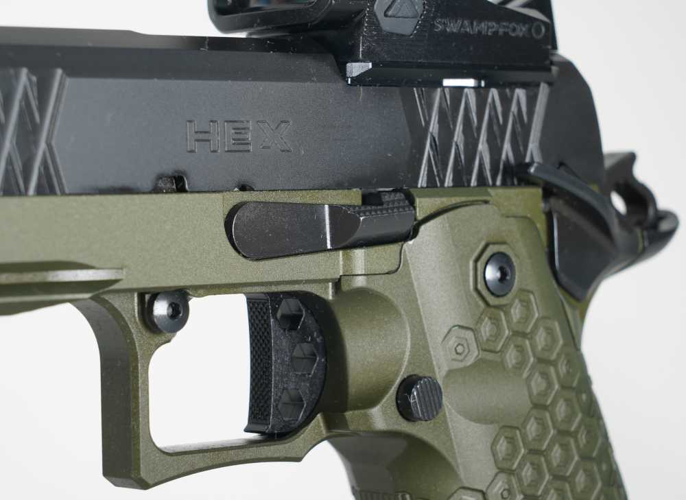 Jacob Grey Hex Black over Green 9mm with bag 1 mag and Swampfox optic-img-14