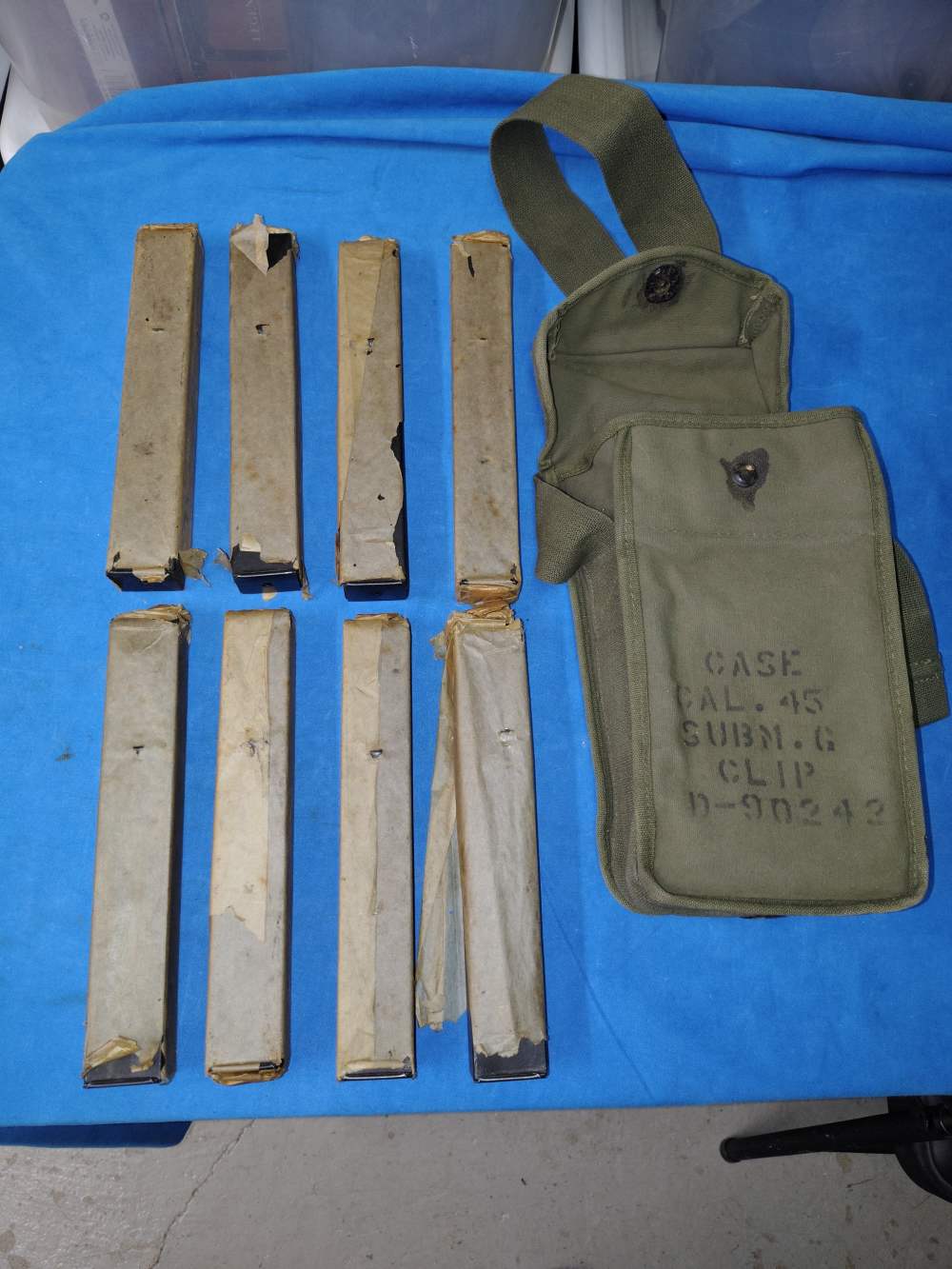 8 NOS Ingram Model 6 M6 30 Rd smg magazine magazines w Carrier Case-img-0