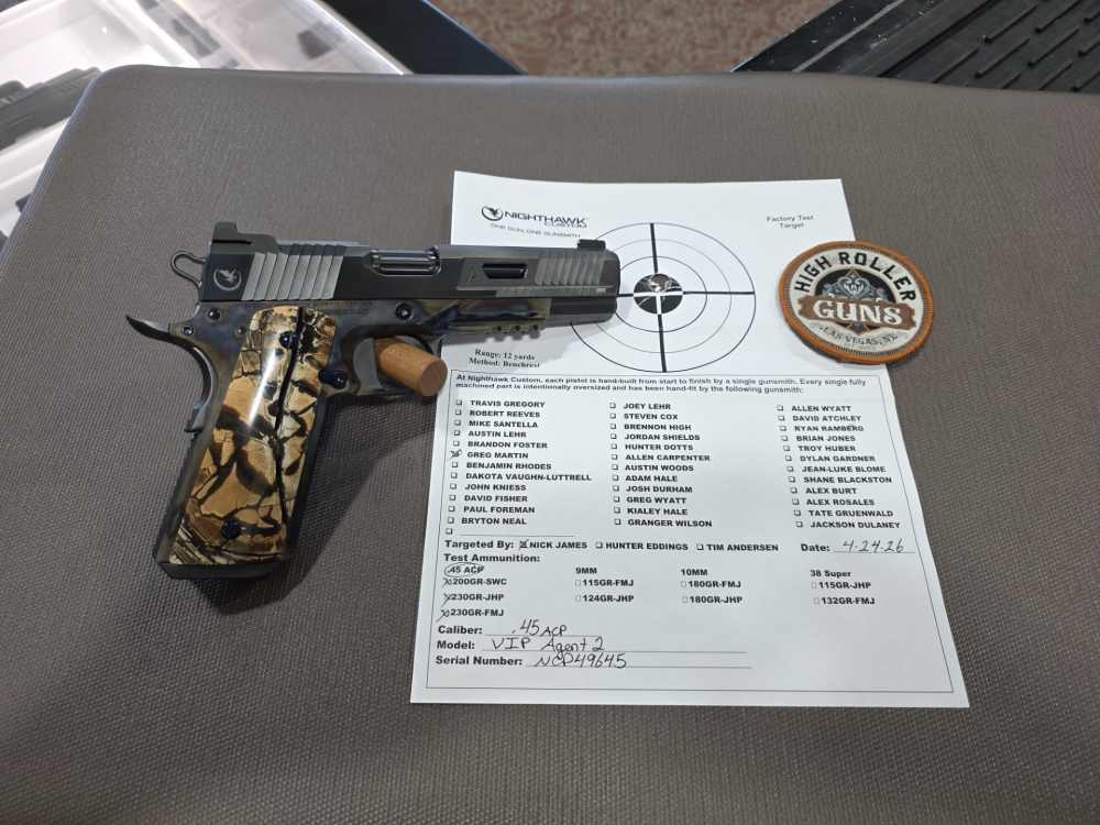 Nighthawk Custom VIP Agent 2 5" 45ACP Turnbull Polish w/Mammoth Tusk Grips-img-3