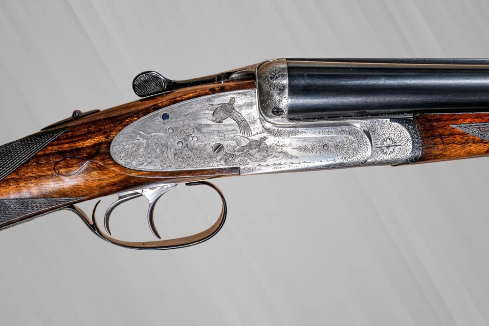 John Powell - Sidelock, SxS, Engraved by K.C. Hunt, 12ga. 28" Barrels.-img-0