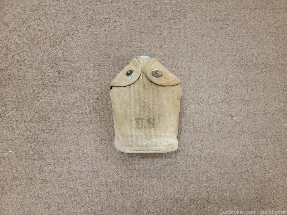 US WW1 Canteen and Cover Marked Very Well-img-0