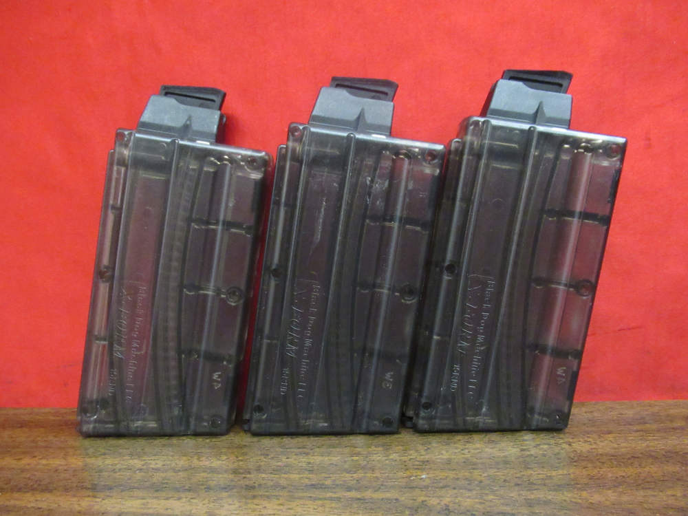 3 Black Dog Ar15 .22 LR 15rds X-Form Magazines Mags Clips-img-0