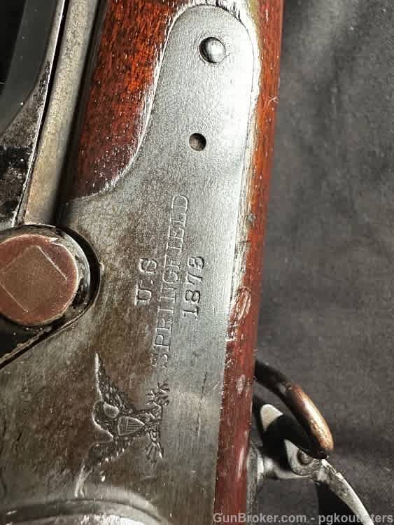 IDENTIFIED NEW JERSEY MARKED U.S. SPRINGFIELD MODEL 1873 TRAPDOOR RIFLE. -img-13