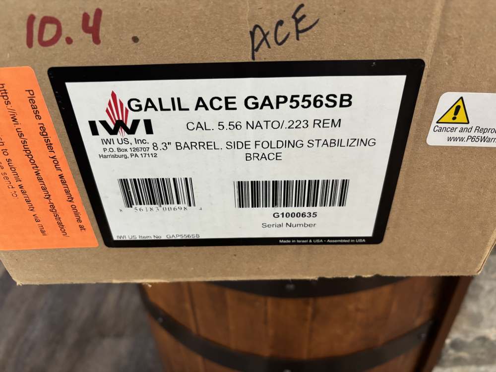 IWI Galil Ace GEN 1 5.56 Nato semi automatic PISTOL 8.3" COLLECTOR nib 556-img-1