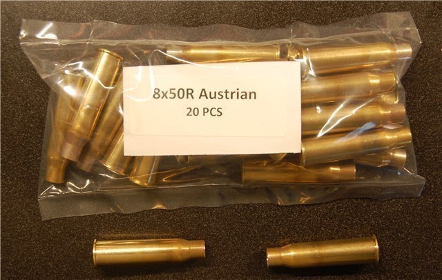 8x50R Austrian Mannlicher Brass Boxer Casings (20)-img-0