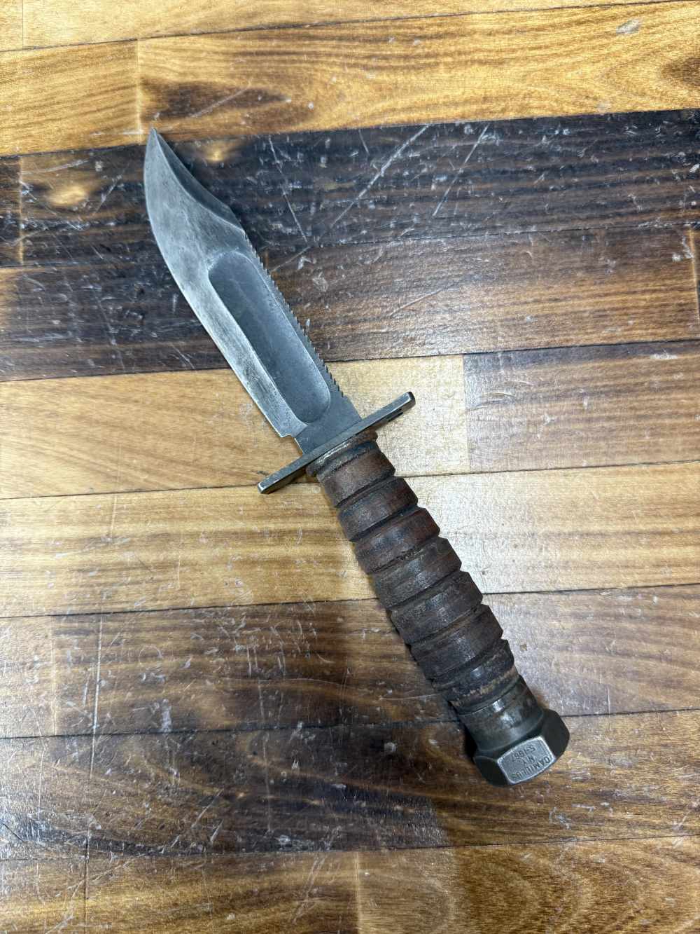 Original Vietnam pilots survival knife! W/ sheath camillus 1967-img-4