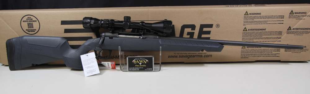 NIB SAVAGE AXIS 2 XP COMBO GRAY BOLT RIFLE, 22-250 REM, 4 RND 22" BRL 32172-img-0