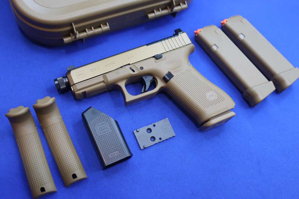 Glock G19X V MOS TB Pistol 9MM 19RD Austria THREADED FDE nPVD Optics Ready-img-1