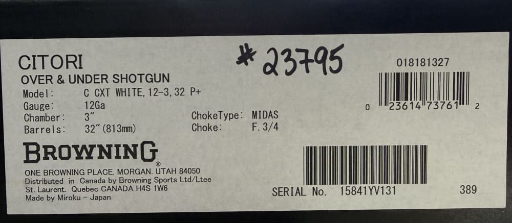 Browning Citori CXT White 12ga 32” Barrel.-img-3