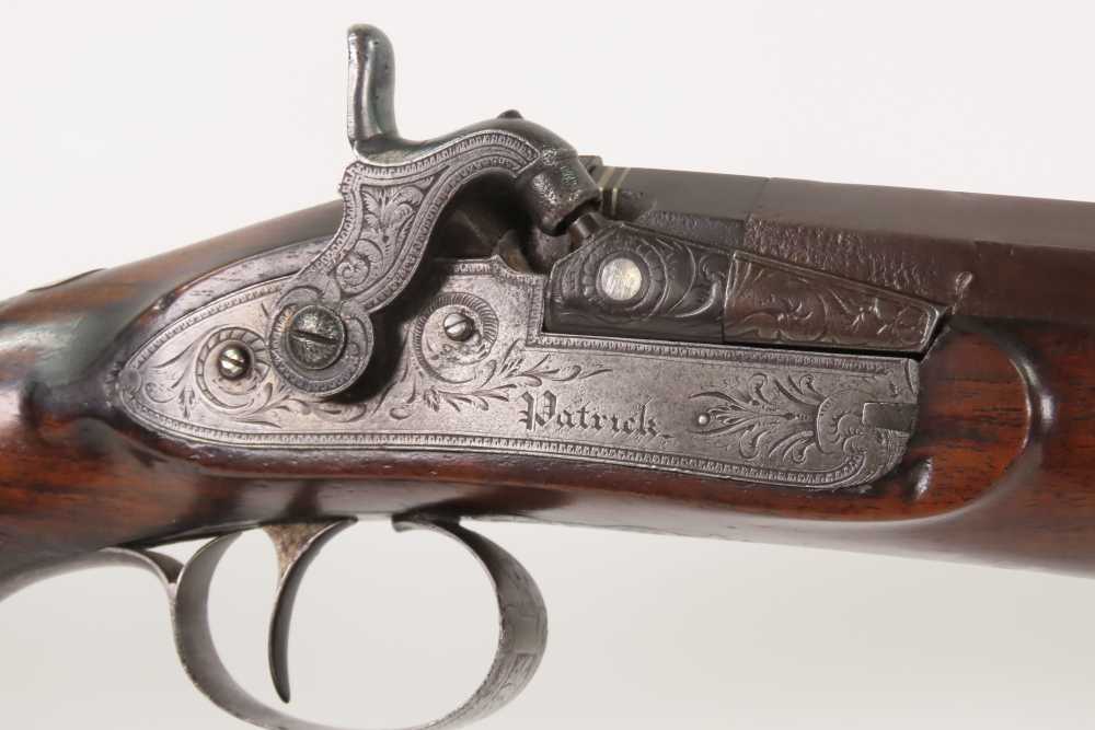 ENGRAVED English Antique ANN PATRICK 12 g. Percussion Single Barrel FOWLER -img-6
