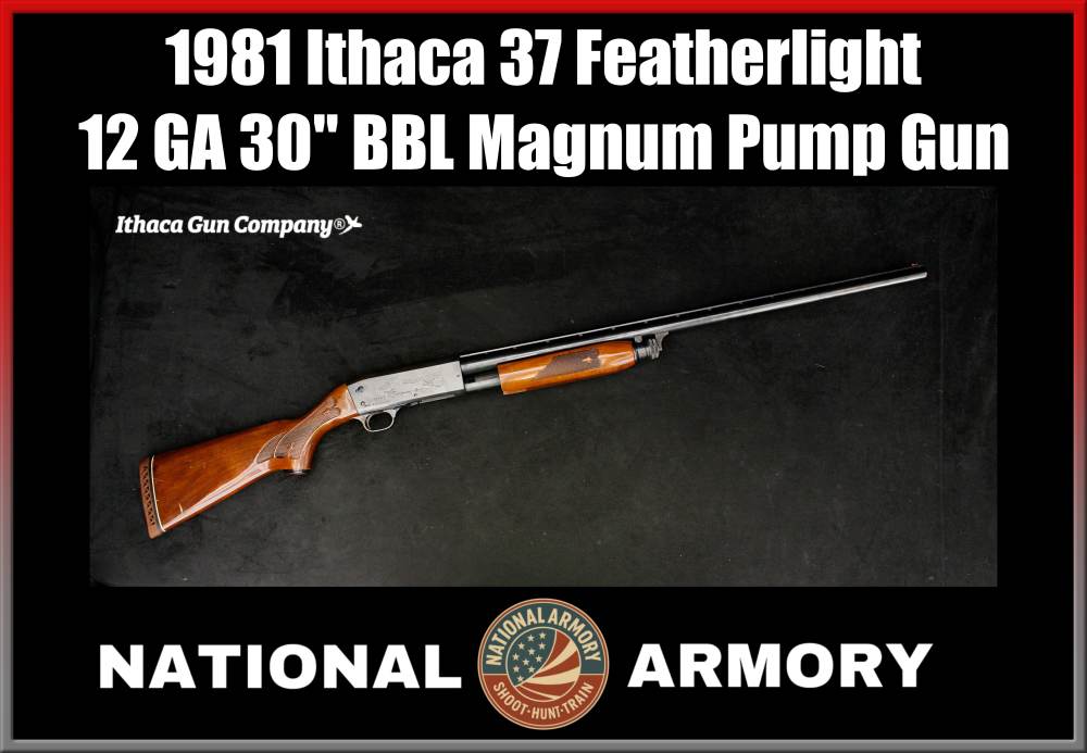 1981 Ithaca 37 Featherlight Magnum 12 GA 30" BBL-img-0