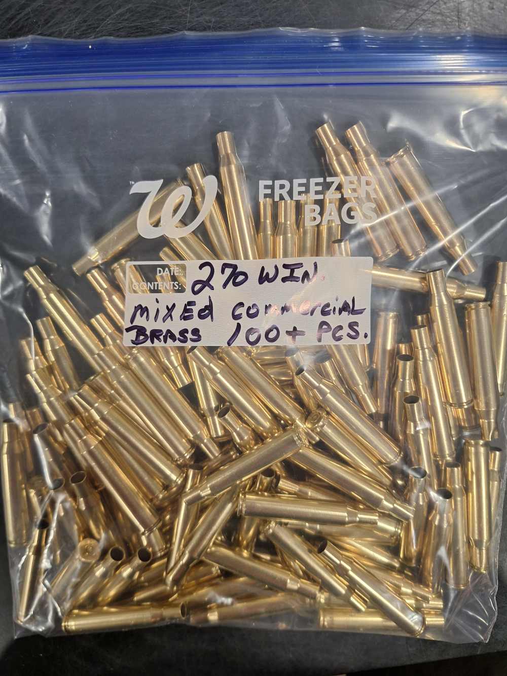 270 winchester once fired brass 100+pcs. Mixed commercial -img-1