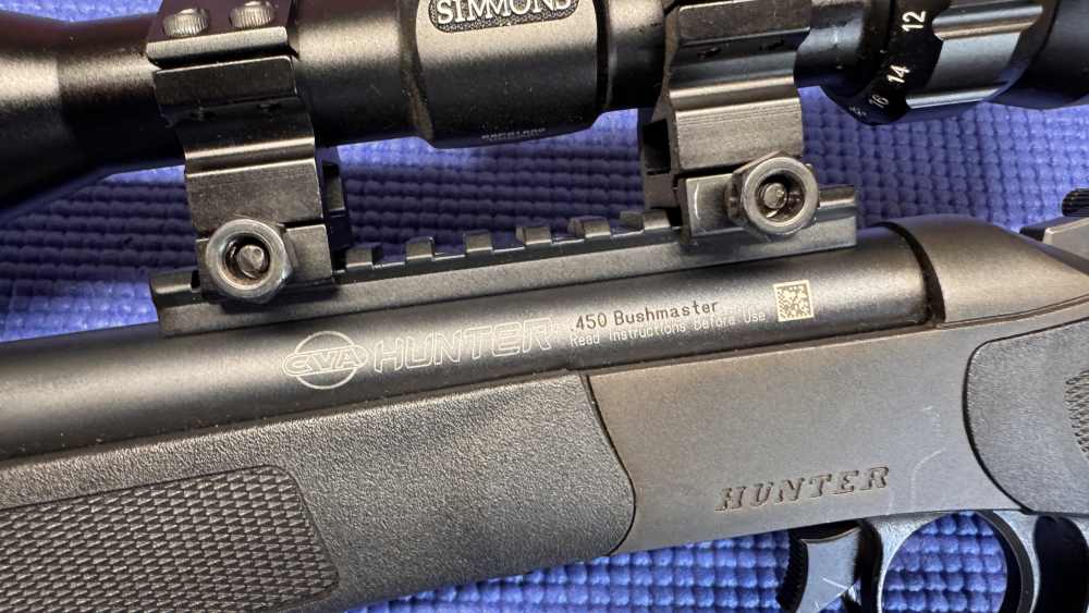 CVA Hunter 450 Bushmaster single shot with Simons 6-18x50 scope-img-14