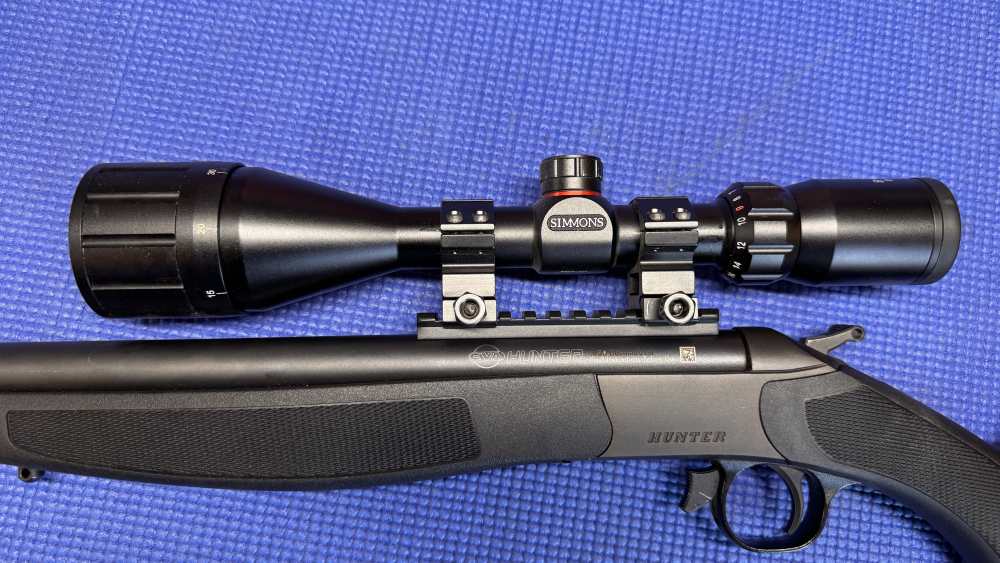 CVA Hunter 450 Bushmaster single shot with Simons 6-18x50 scope-img-13