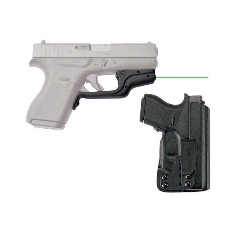 Crimson Trace Laserguard W/Bladetech IWB Holster - For Glock 43 - Green-img-0