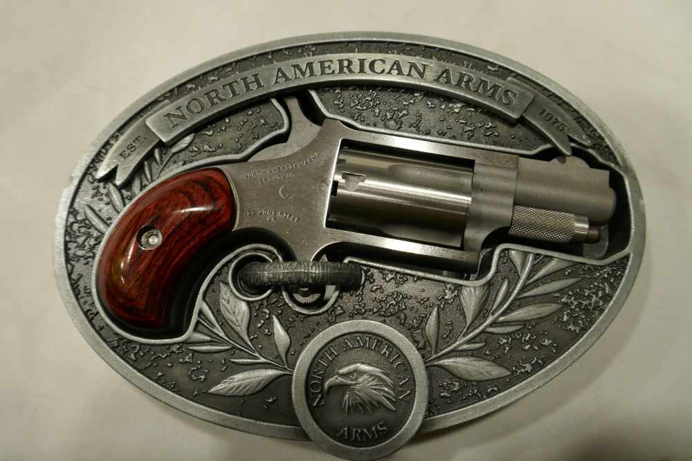 NIB NAA Mini Revolver Ornate Belt Buckle 22 LR NAA-22LR-BBO-img-1