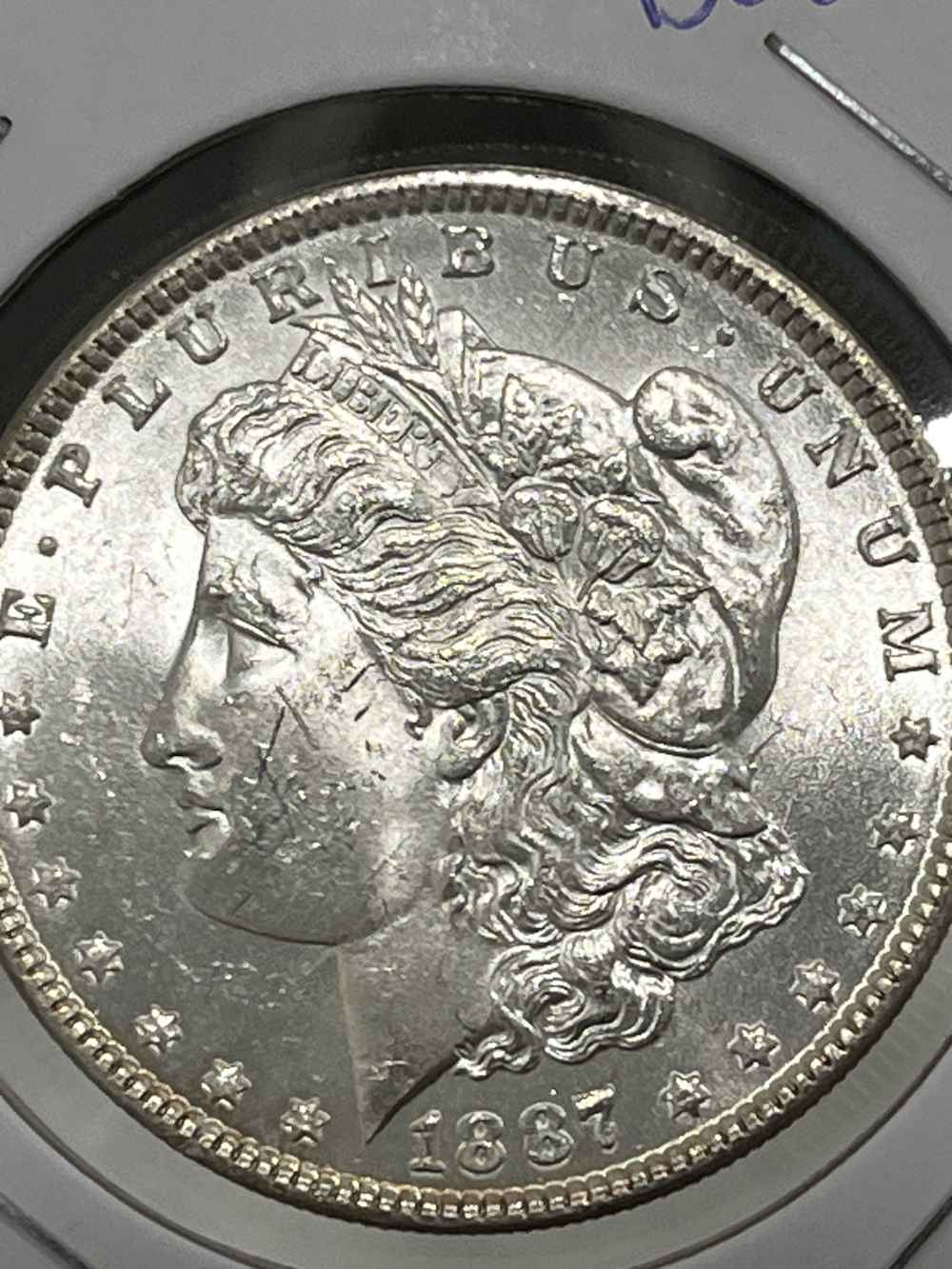 Beautiful 1887 Morgan Silver Dollar 90% Silver BU!-img-2
