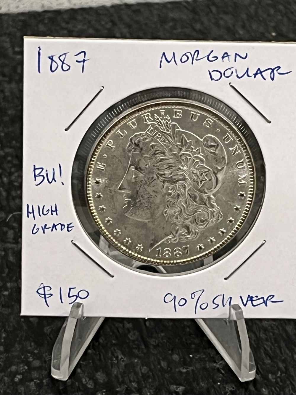 Beautiful 1887 Morgan Silver Dollar 90% Silver BU!-img-0
