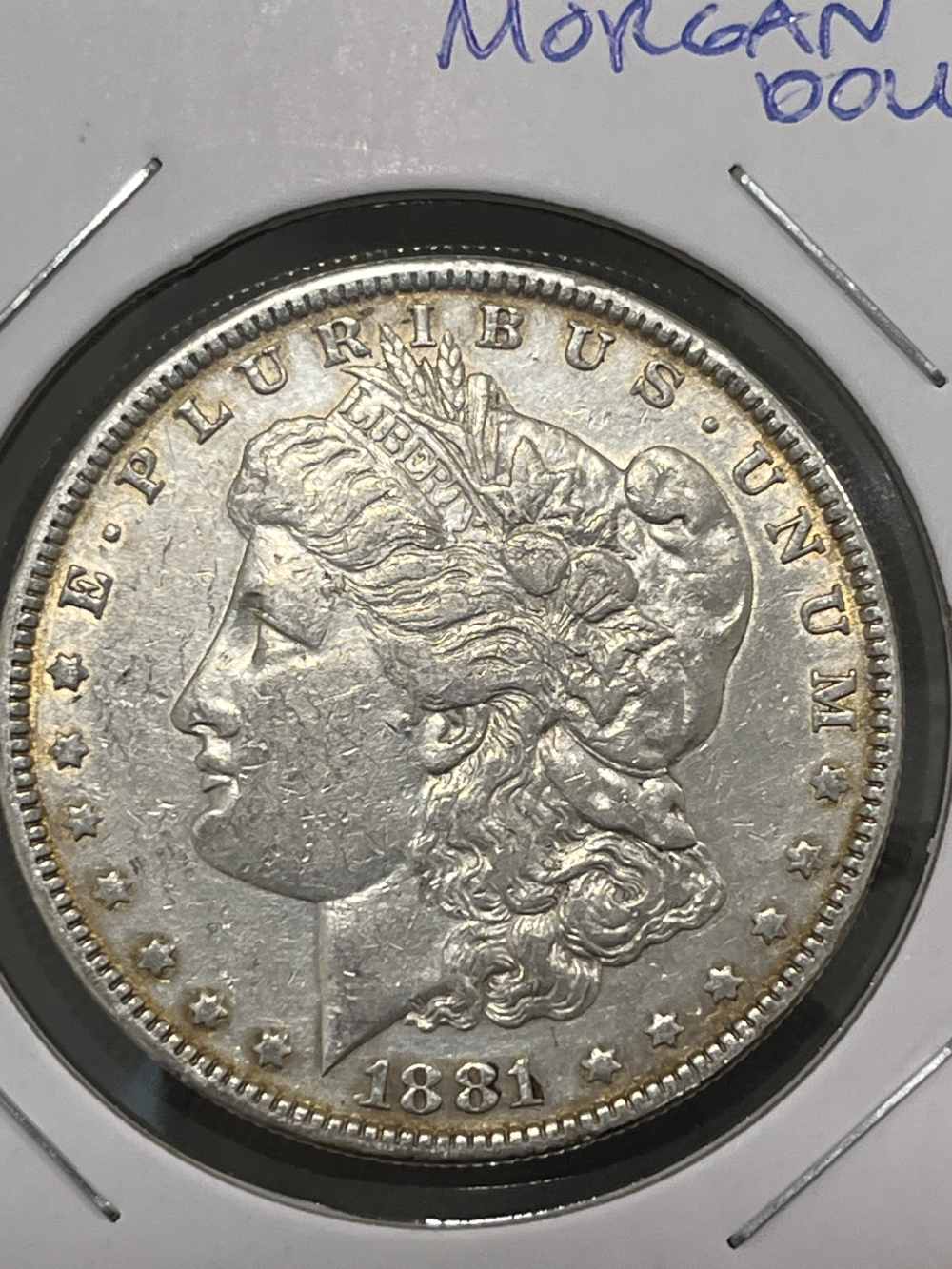 Beautiful 1881 Morgan Silver Dollar 90% Silver AU-BU!-img-2