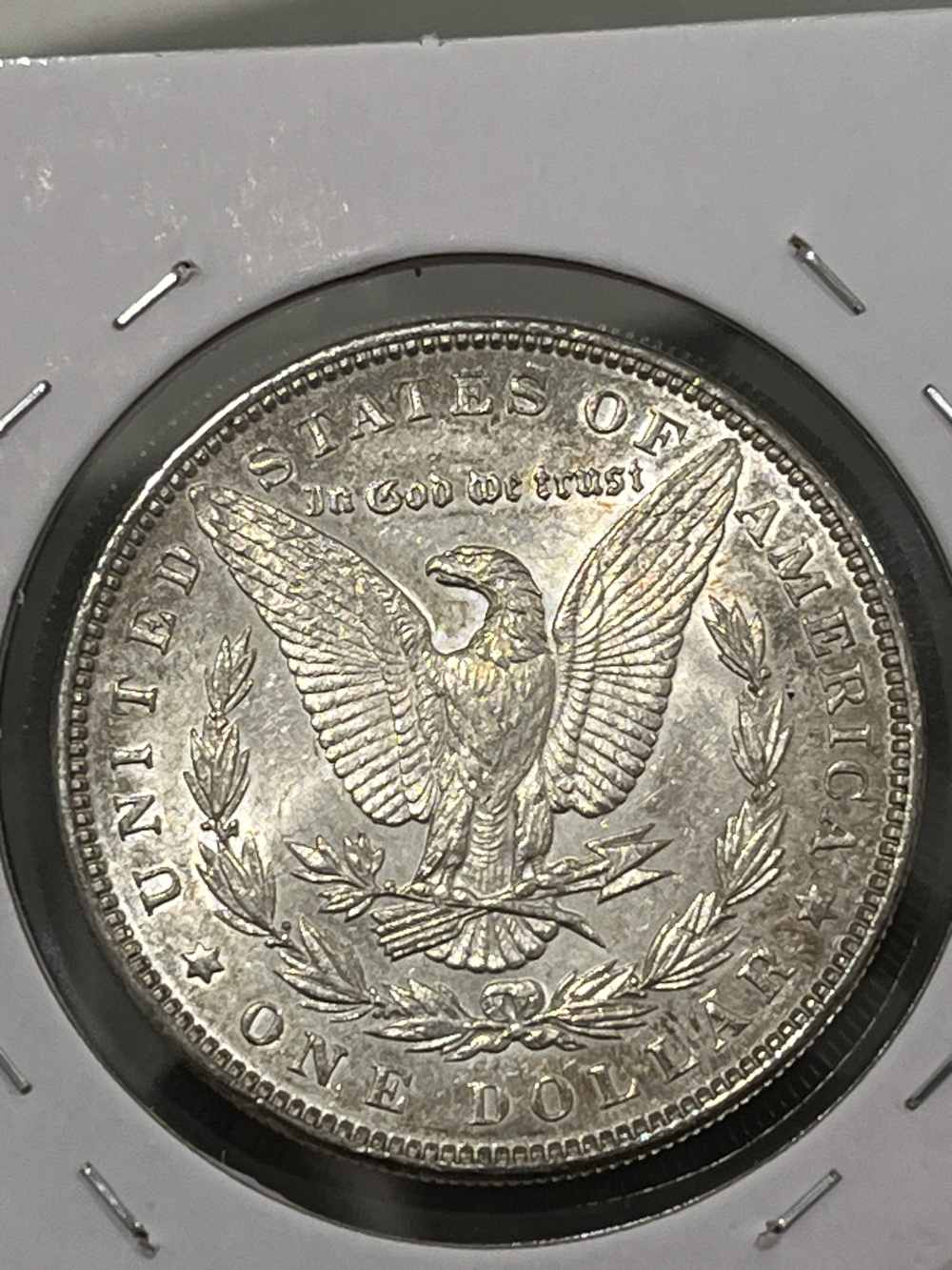 Beautiful 1888 Morgan Silver Dollar 90% Silver BU Rainbow Toning!-img-4