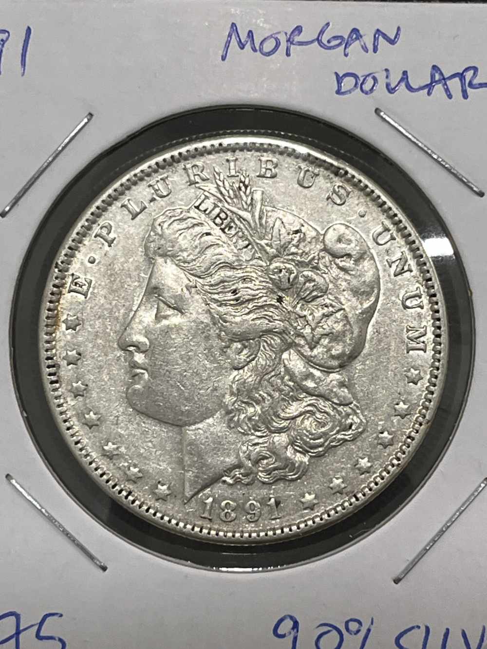 Beautiful 1891 Morgan Silver Dollar 90% Silver BU!-img-2