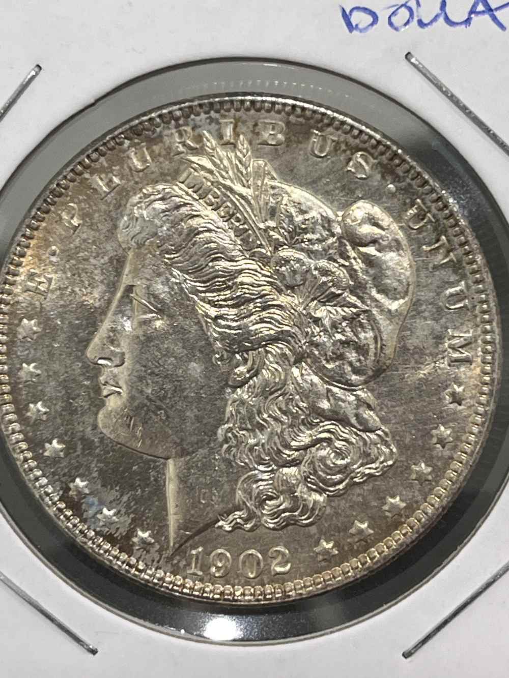 Beautiful 1902 Morgan Silver Dollar 90% Silver BU Beautiful Toning!-img-2