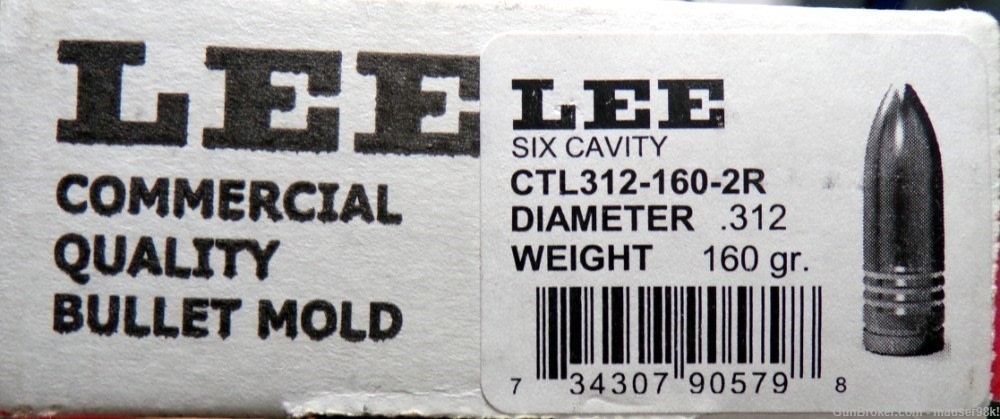Lee Reloading 6 Cavity Mold 312 Diameter 160 Gain 90579 -img-1