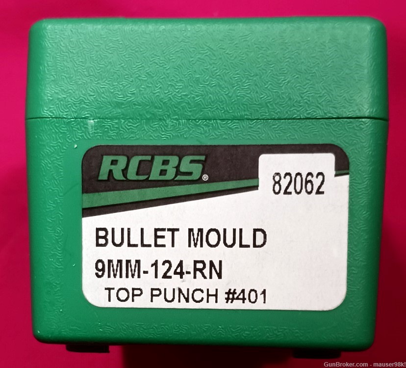  9mm (356 Diameter) RCBS 2 Cavity Bullet Mold 09-124-R 124 Grain RN NIB-img-0