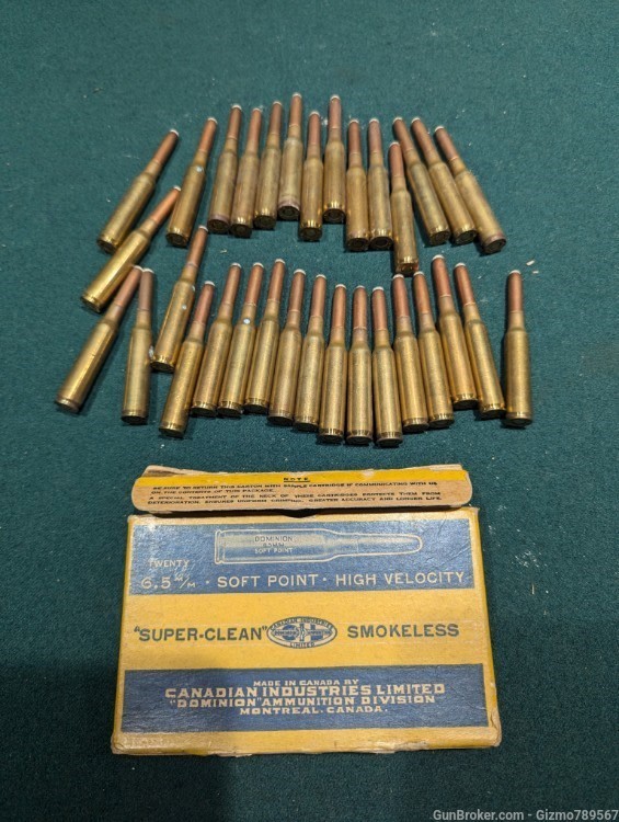 6.5×54mm Mannlicher–Schönauer 6.5 Greek .256 Gibbs ammo 33 rounds -img-0