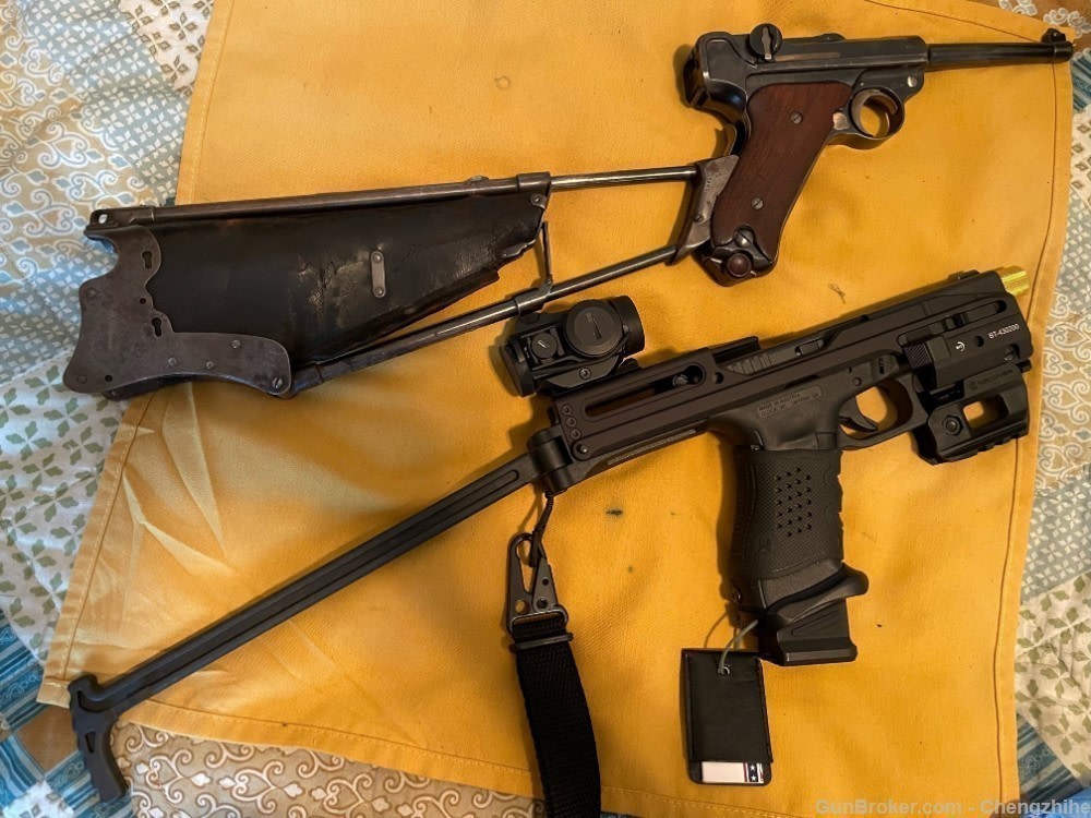 The 1st US Test Luger M1900 w/Ideal Stock SN5673 US Property SA Flame Bomb-img-1