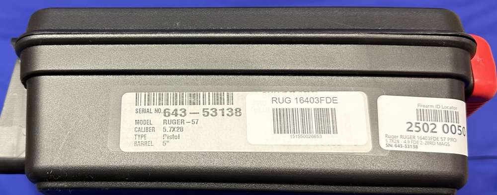 Ruger Pro 57 5.7x28 FDE 4.9in barrel 20rd 16403FDE -img-9