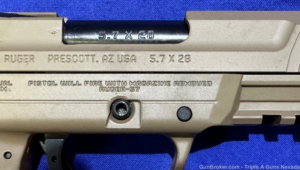 Ruger Pro 57 5.7x28 FDE 4.9in barrel 20rd 16403FDE -img-2