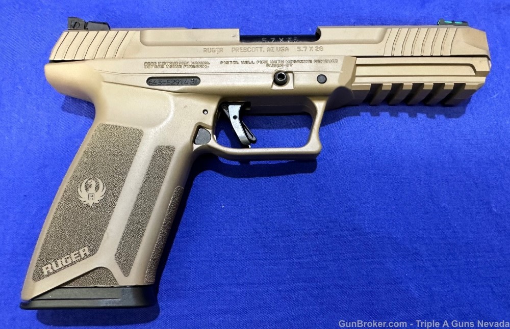 Ruger Pro 57 5.7x28 FDE 4.9in barrel 20rd 16403FDE -img-1