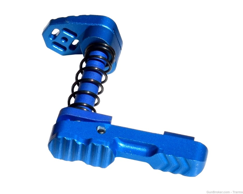 Presma AR-15 Ambidextrous Extended Modular Magazine Release – Dark Blue-img-0