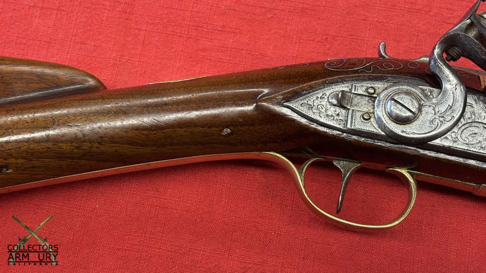 Very Fine London Brass Barrelled Flintlock Blunderbuss With Snap Bayonet-img-4