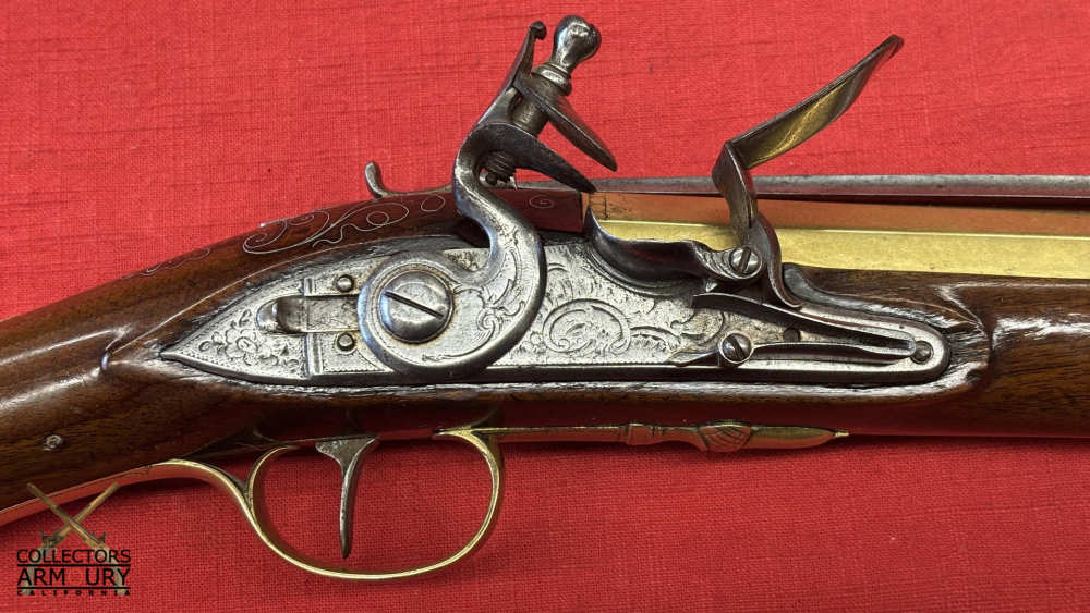 Very Fine London Brass Barrelled Flintlock Blunderbuss With Snap Bayonet-img-5
