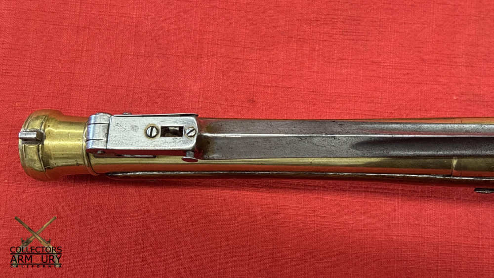 Very Fine London Brass Barrelled Flintlock Blunderbuss With Snap Bayonet-img-18