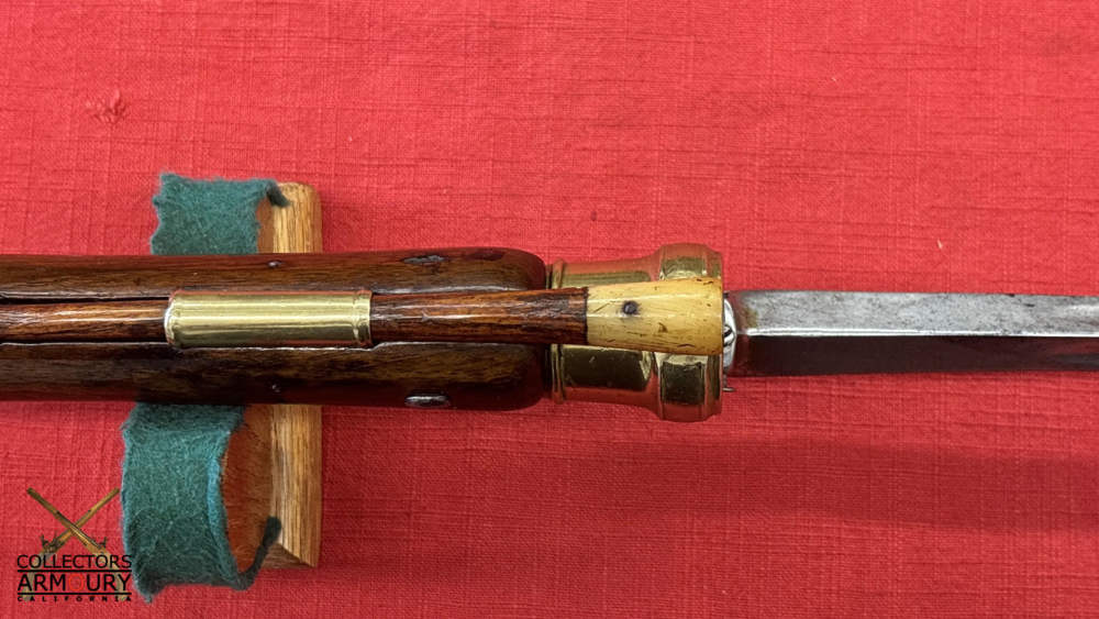 Very Fine London Brass Barrelled Flintlock Blunderbuss With Snap Bayonet-img-26