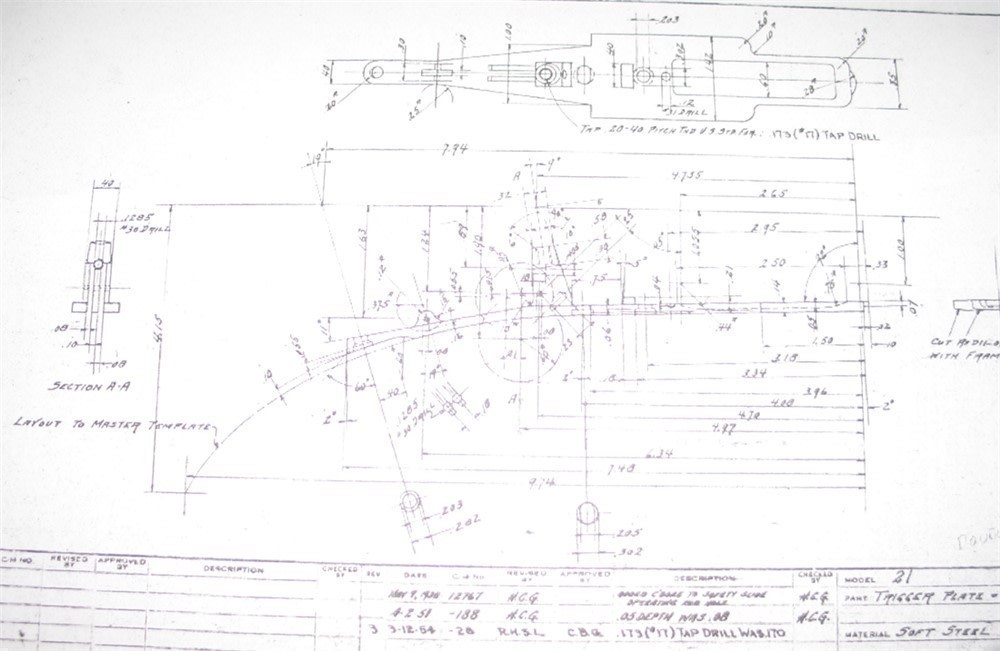 Winchester Model 21 Double-Barrel Shotgun Drawings, Blueprints!-img-1