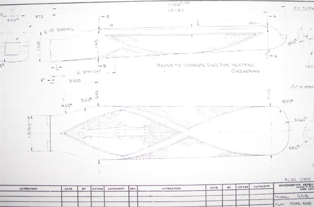 Winchester Model 21 Double-Barrel Shotgun Drawings, Blueprints!-img-2