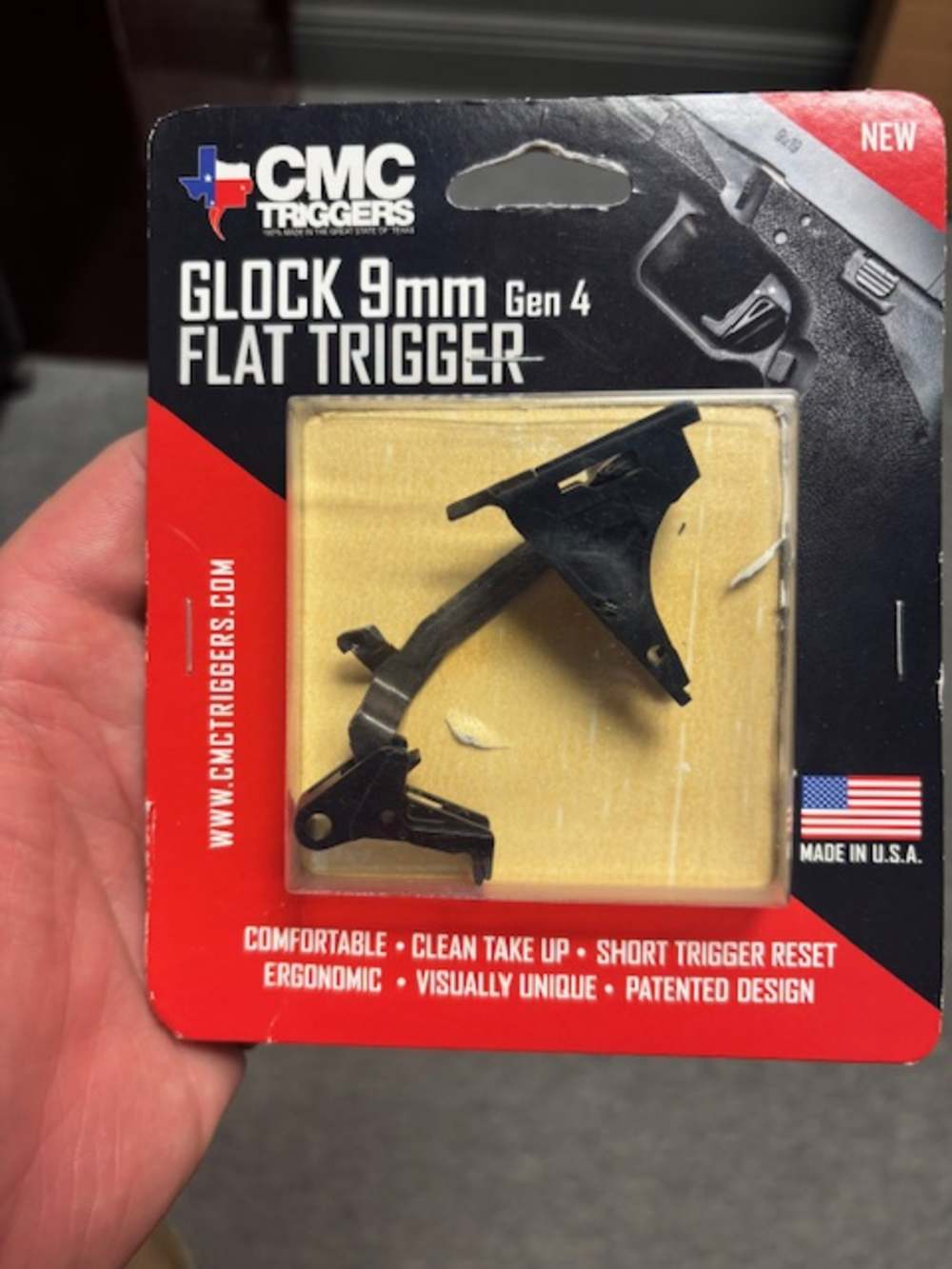 CMC TRIGGER FOR GLOCK 9MM GEN 4 FLAT TRIGGER-img-0